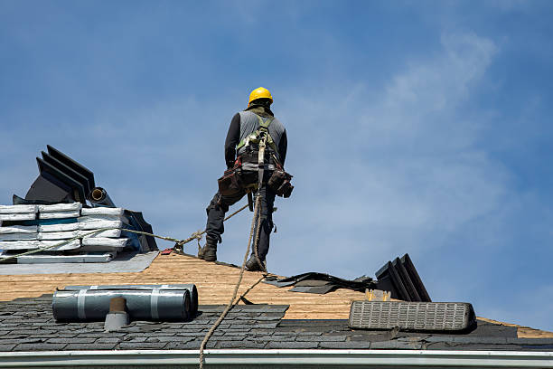 Professional Gutter Installation technician working in Sadsburyville, PA